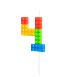 Είδη Πάρτυ - Κερί Νούμερο "4" Lego - Κωδικός: 129562 - SmileStore